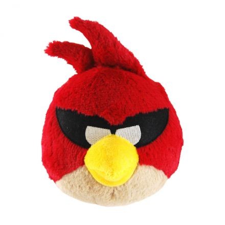 Angry Birds plüss - Szuper piros madár hanggal 13 cm