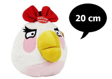 Angry Birds plüss - Lányos fehér madár hanggal 20 cm